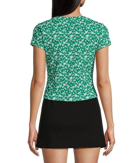 Copper Key Knit Ditsy Floral Print T-Shirt Product Image