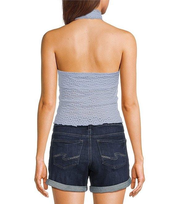 Moa Moa Halter V-Neck Bow Front Top Product Image
