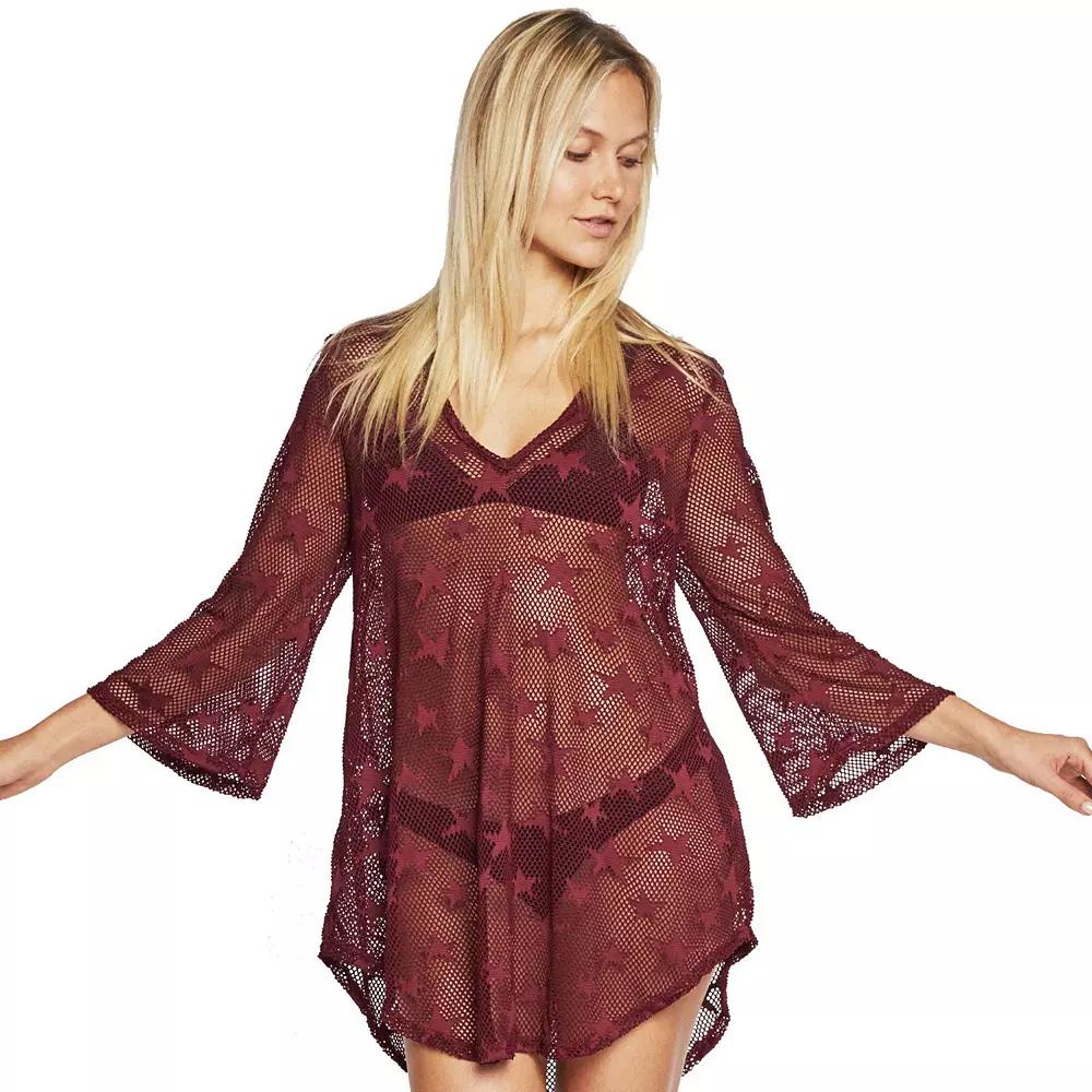 Women's Jordan Taylor Star Pattern V-Neck Swim Cover-Up Tunic,  Product Image