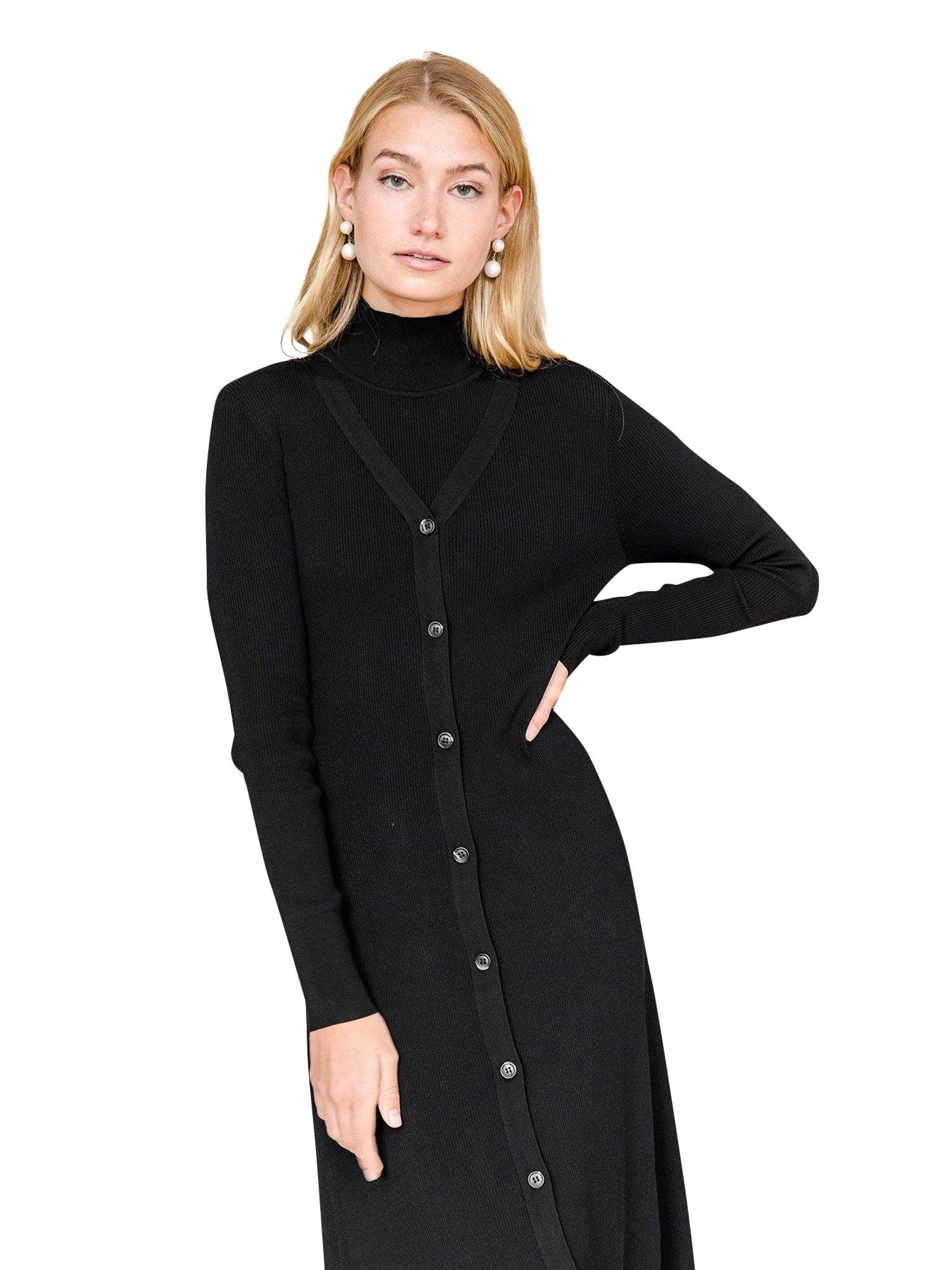Apparalel Ribbed Cardigan Dress Product Image