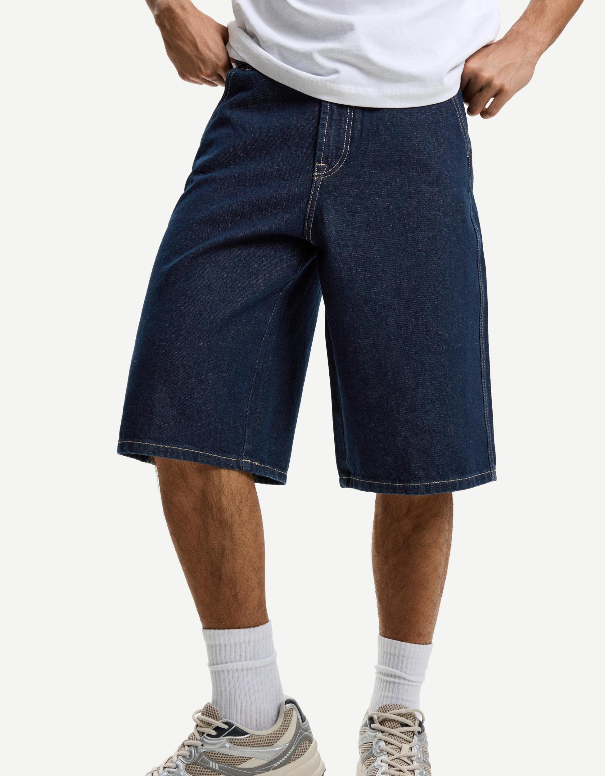 Denim skater Bermuda shorts Product Image
