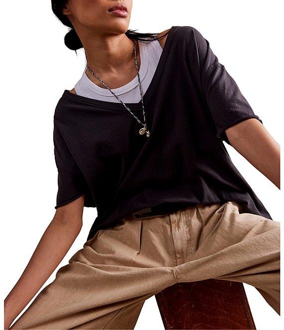 Free People Nina V-Neck Short Sleeve Tee Product Image