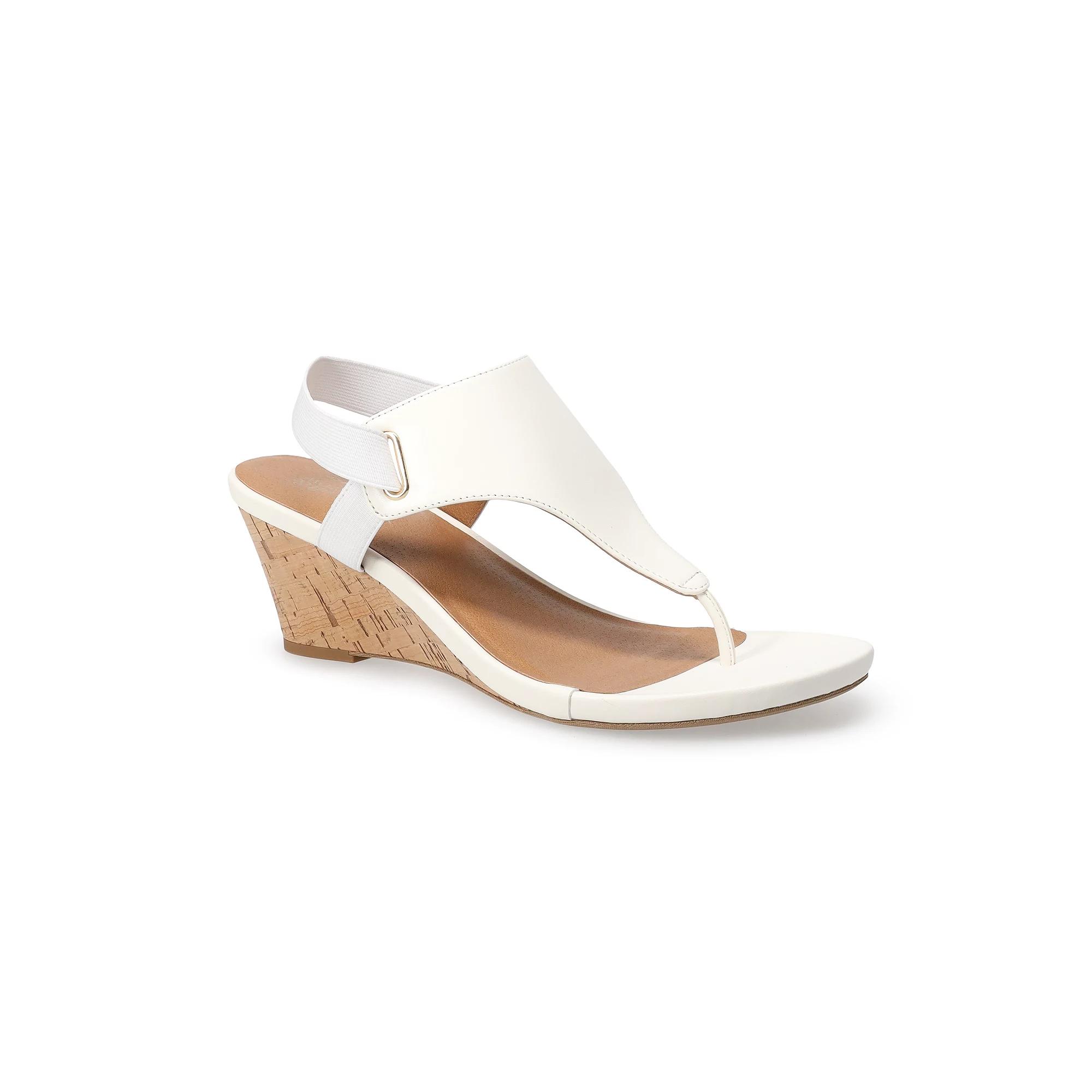 Croft & Barrow® Wedge Thong Women's Sandals,  Product Image