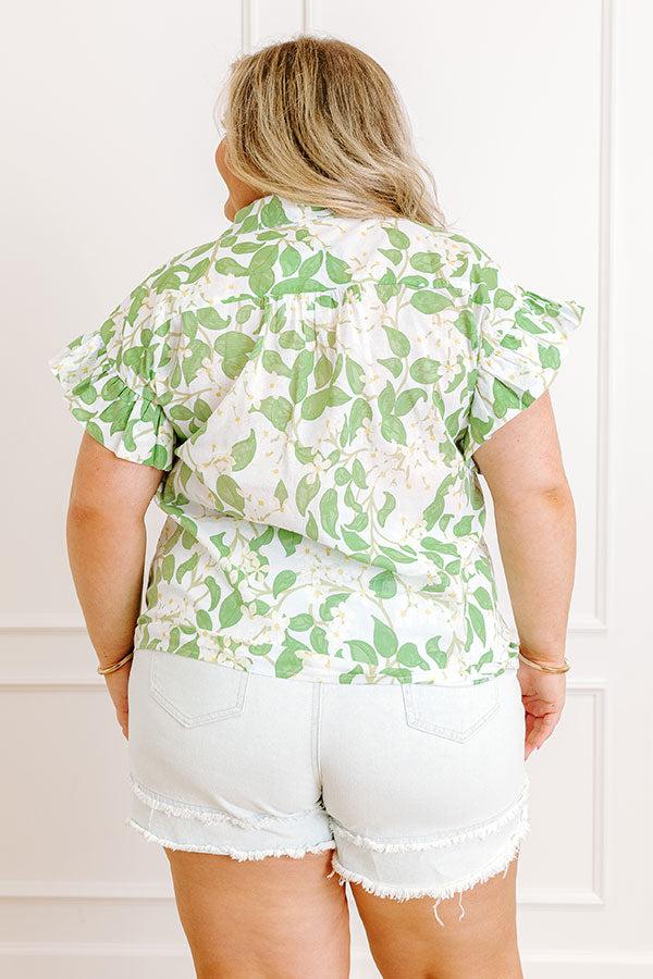 Honeysuckle Fields Floral Button Up Curves Product Image