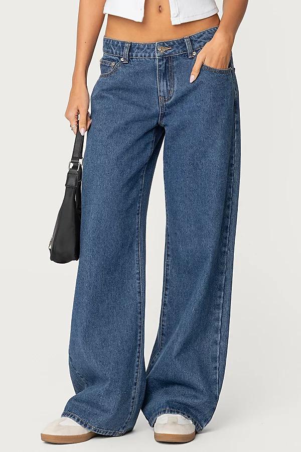 Edikted Raelynn Washed Low Rise Jeans Womens at Urban Outfitters Product Image