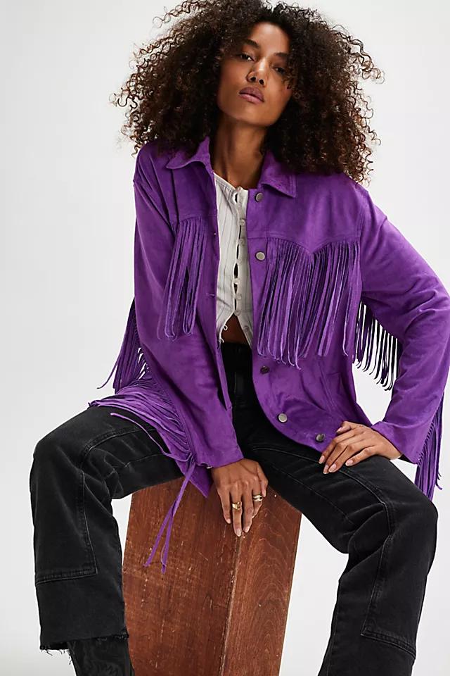 We The Free Fringe Out Vegan Suede Jacket Product Image