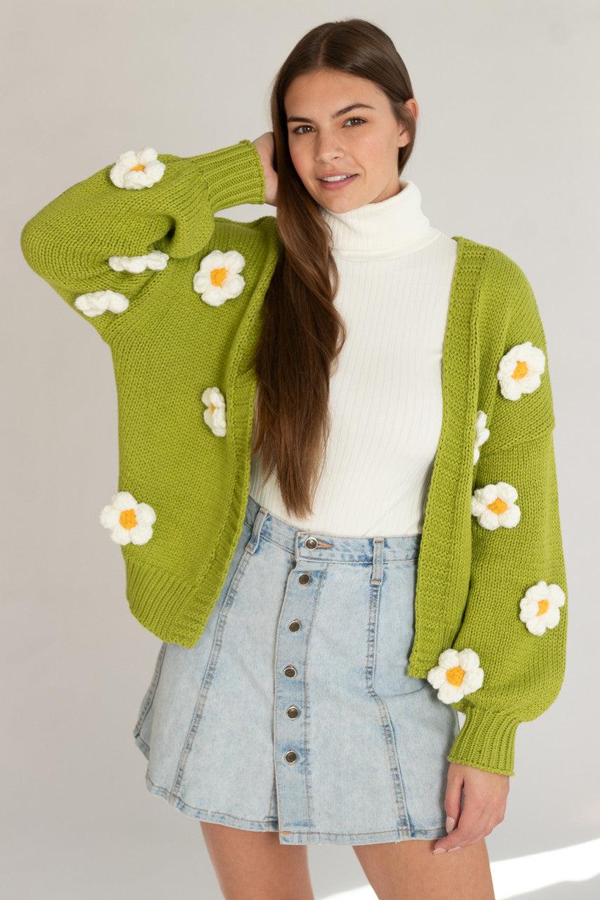 3D Applique Cardigan Product Image