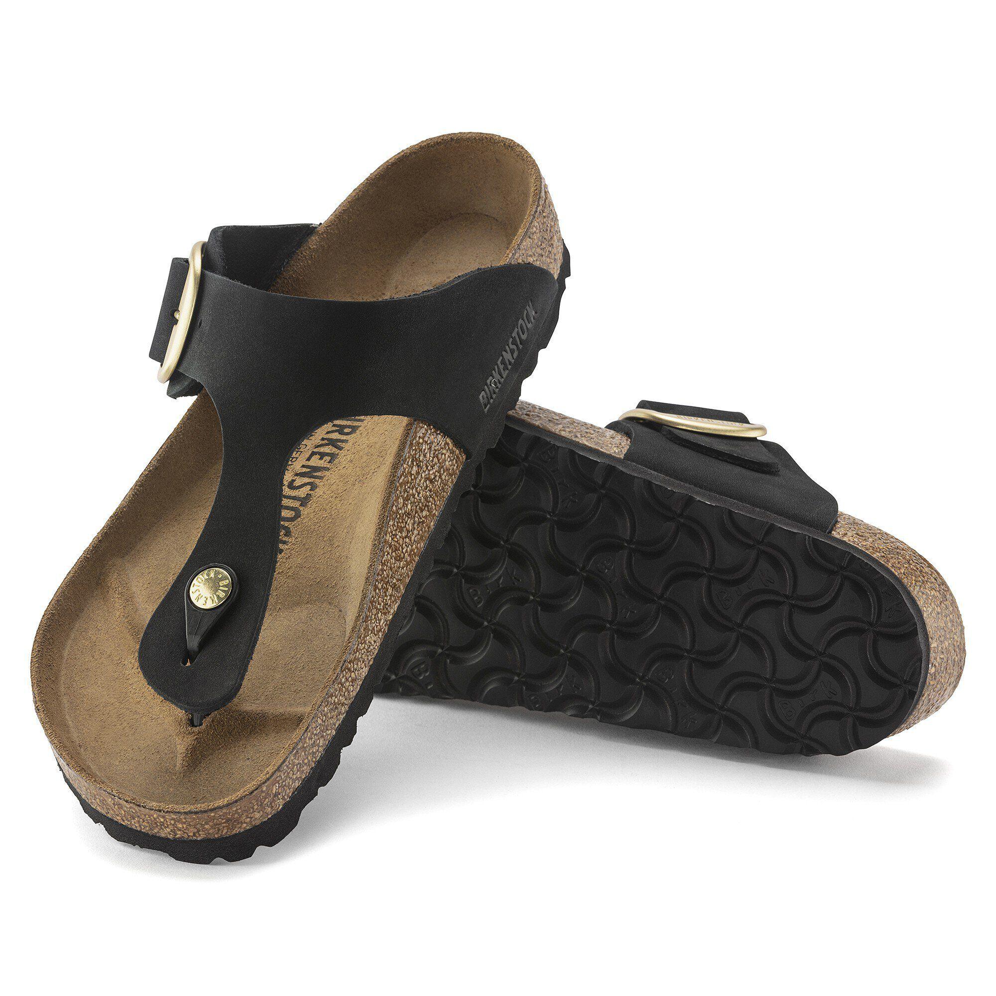 Gizeh Big Buckle Nubuck Leather Black Product Image