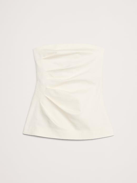 Everywhere Ponte Ruched Strapless Top Product Image