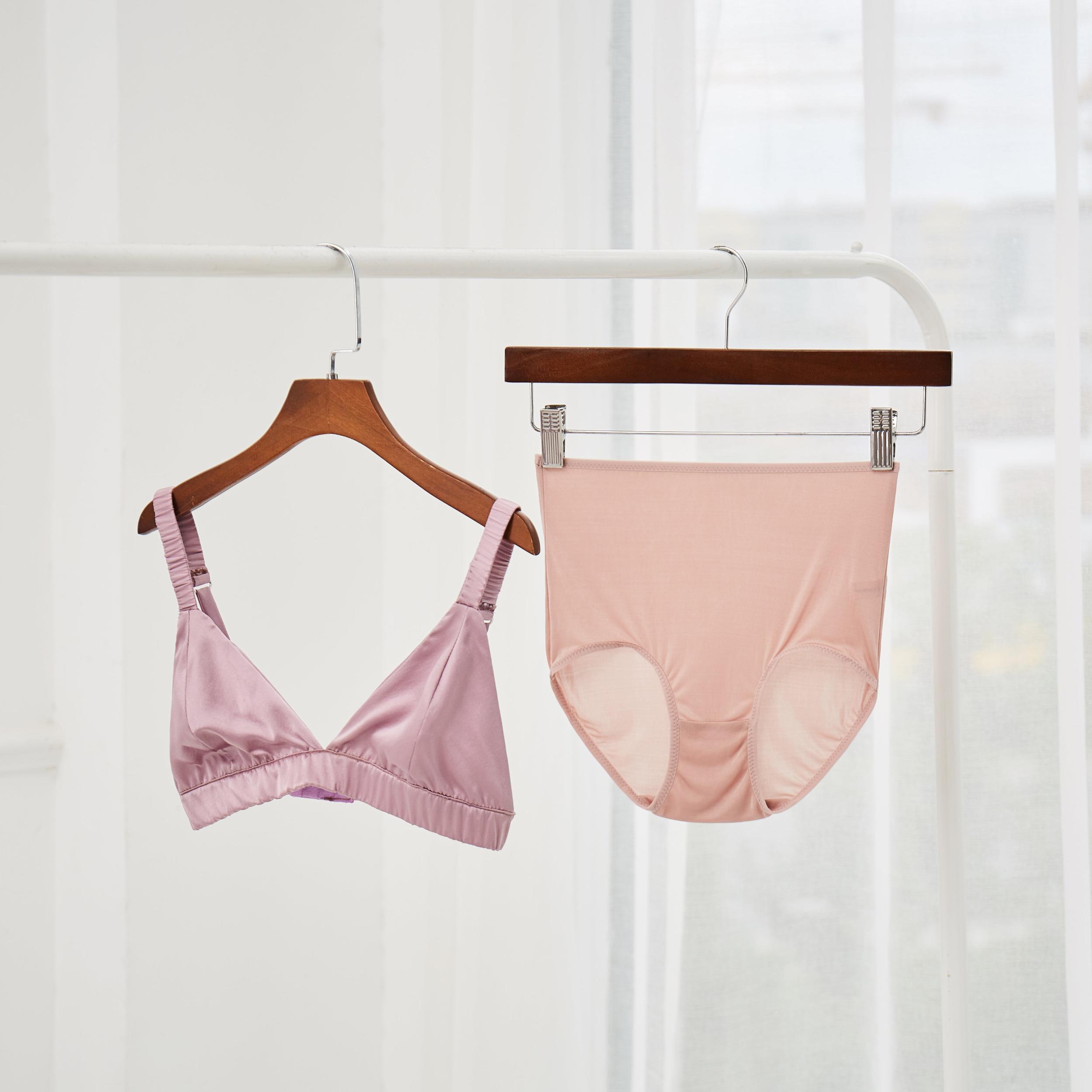 Knitted Silk High Rise French Cut Panties | Sparkling Rose | Shimmer Collection Product Image