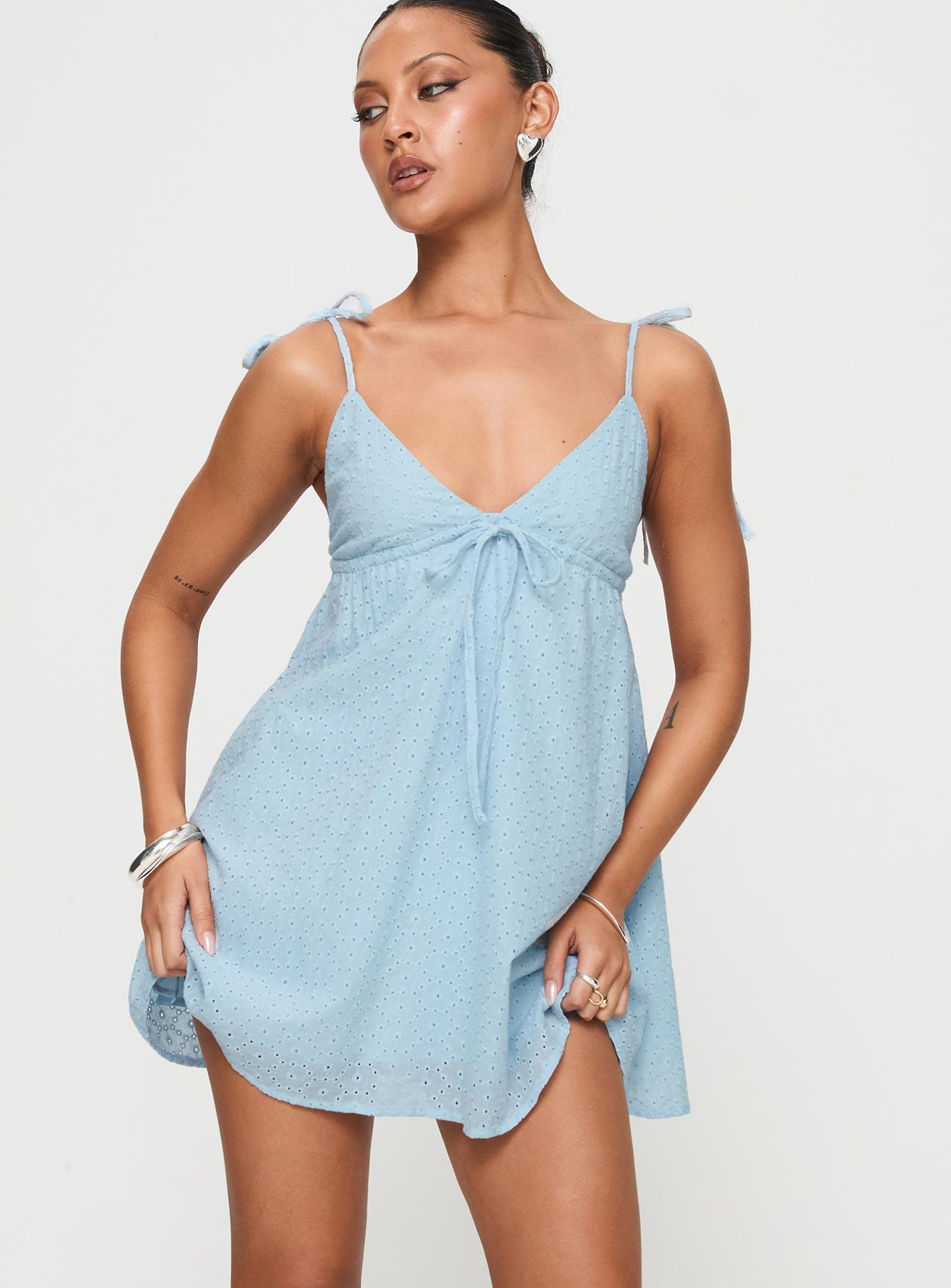 Pavlos Mini Dress Light Blue Product Image