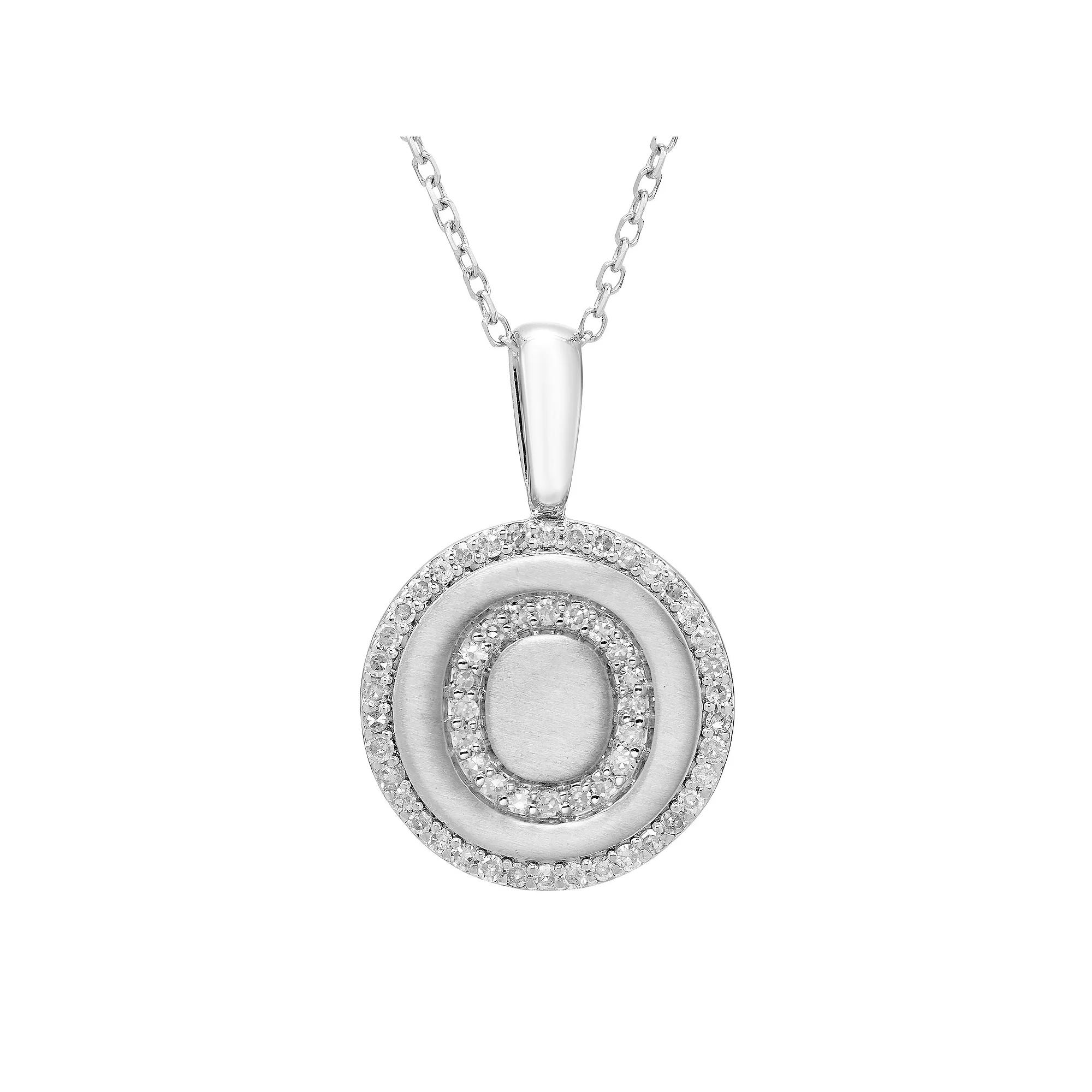 It's Personal Sterling Silver & Diamond Accent Initial Pendant Necklace, Women's,  Product Image