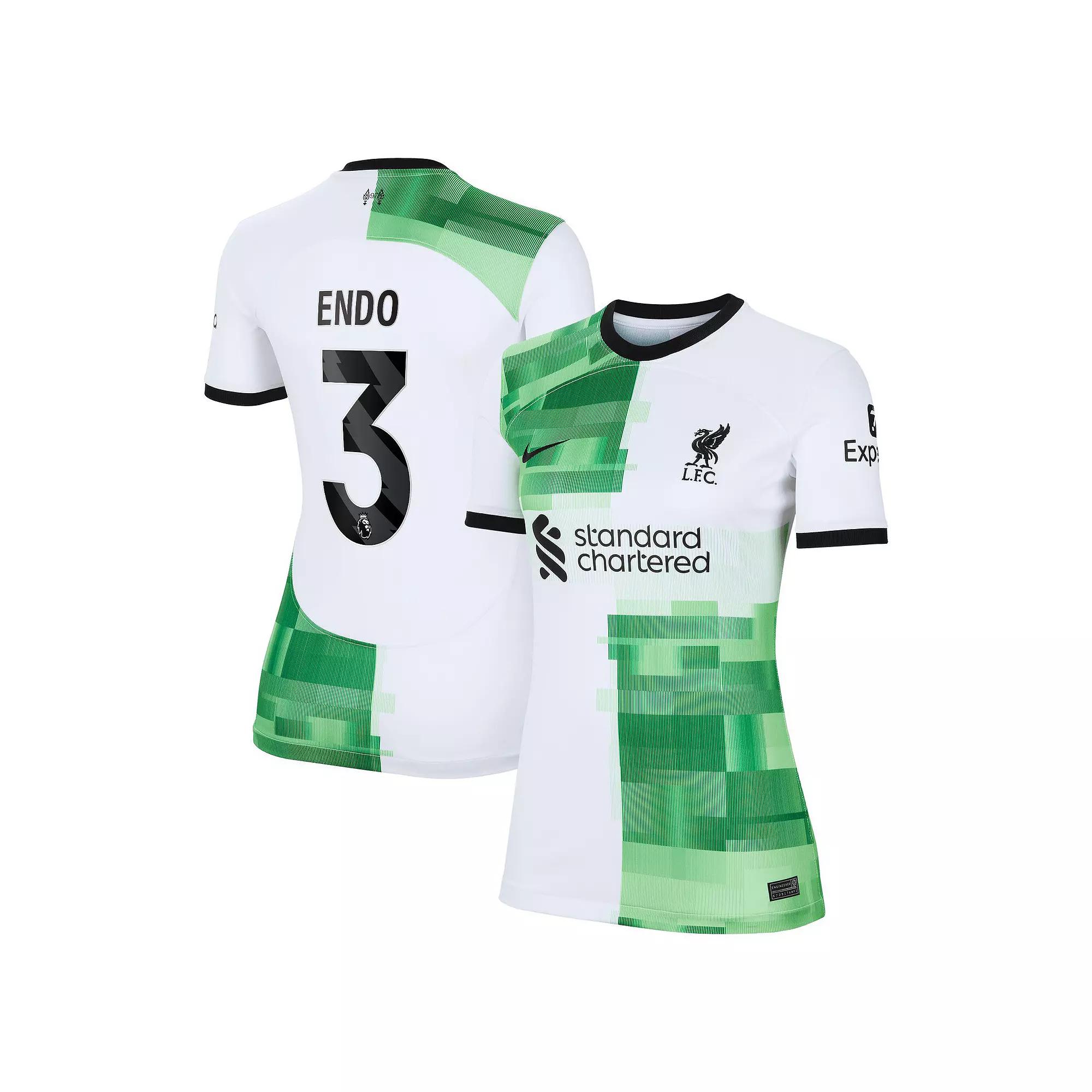 Women's Nike Wataru End�� White Liverpool 2023/24 Away Stadium Replica Player Jersey, Size: Medium, Lvp White Product Image
