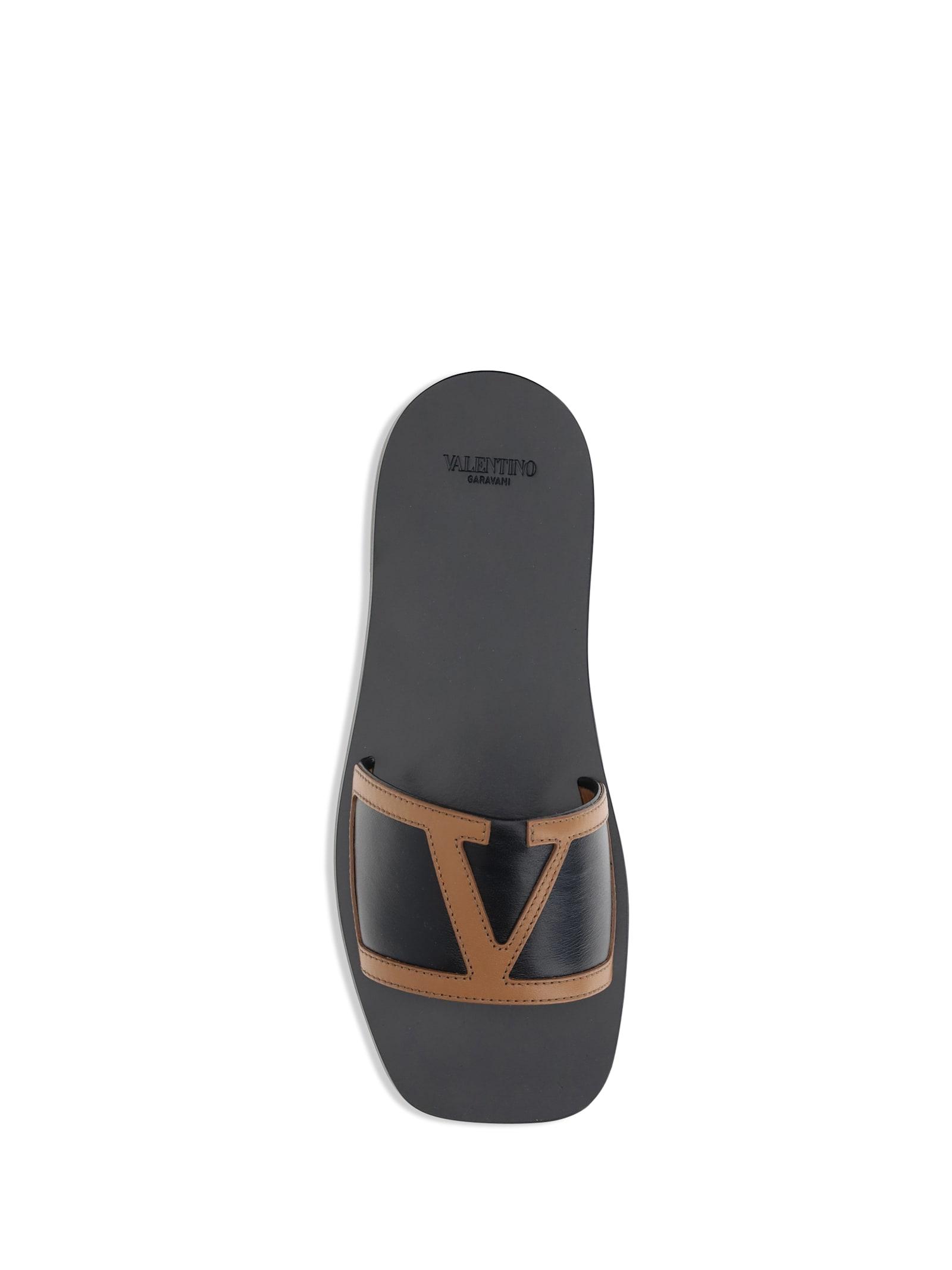 VALENTINO GARAVANI Viva Superstar Slide Sandal In Nappa Leather In Black Product Image
