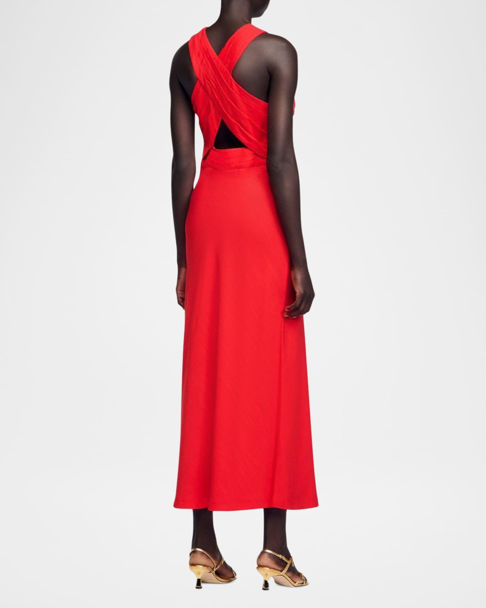 Valentina Cutout Halter Midi Dress Product Image