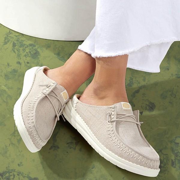 Womens HEYDUDE Wendy Boho Slip Mule - Natural Product Image