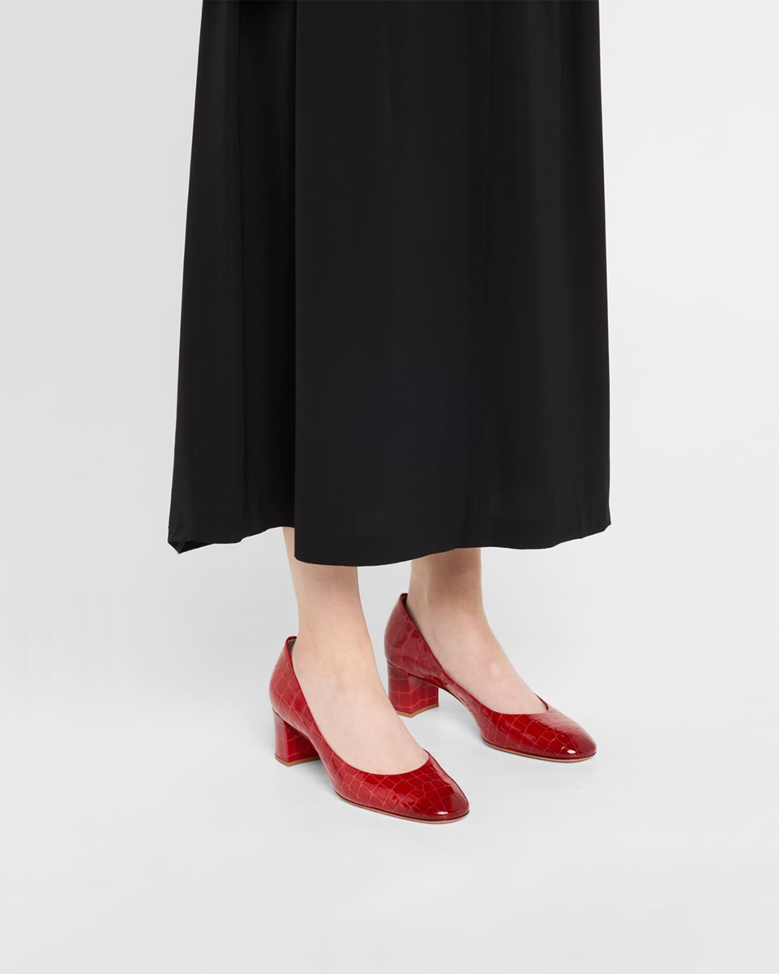 Fight Croc-Embossed Leather Pumps Product Image