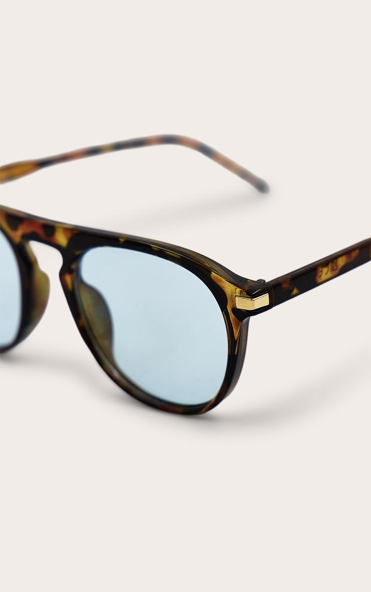 Acid Tortoiseshell Angled Aviator Sunglasses Product Image