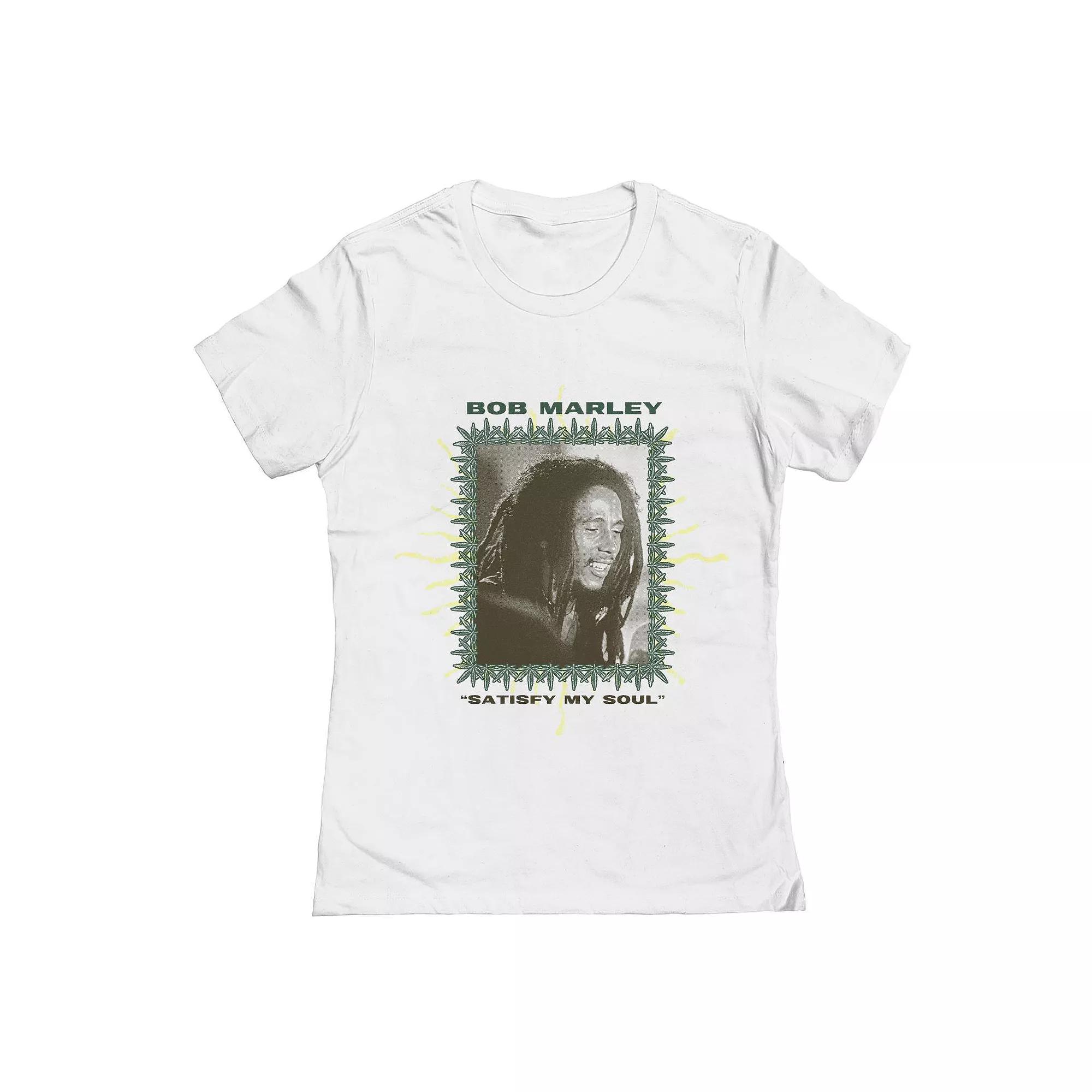 Junior's Bob Marley Satisfy My Soul Graphic Tee, Women's, Size: XXL, White Product Image