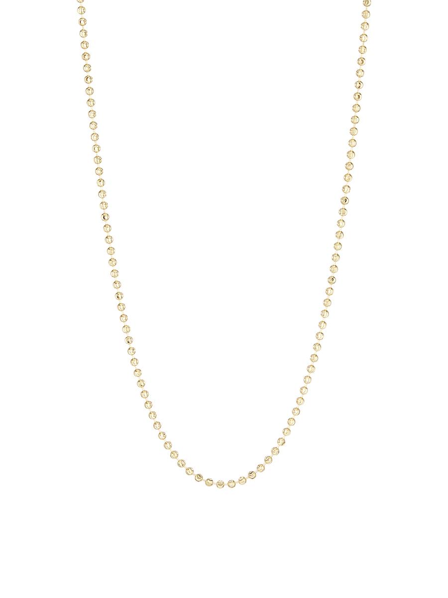 Womens 14K Gold Bead Chain Necklace Product Image