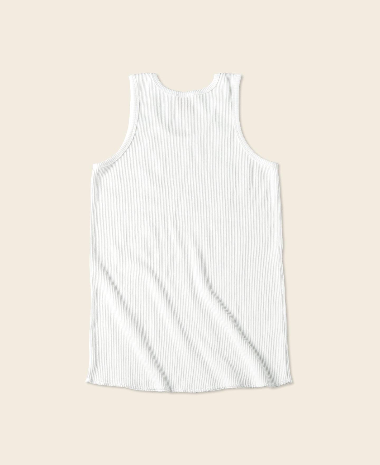 10.5 oz Cotton Tank Top - White Product Image