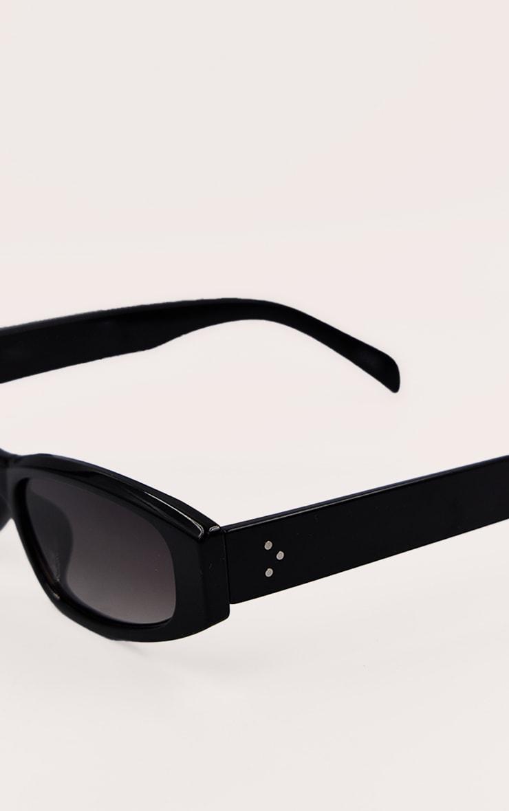 Black Cat Eye Slim Sunglasses Product Image