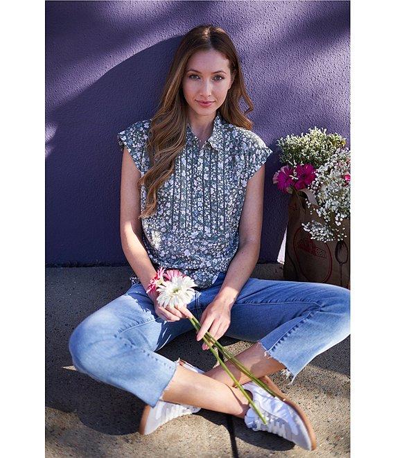 Lucky Brand Sweet Crop Stretch Denim Mid-Rise Straight Leg Jeans Product Image