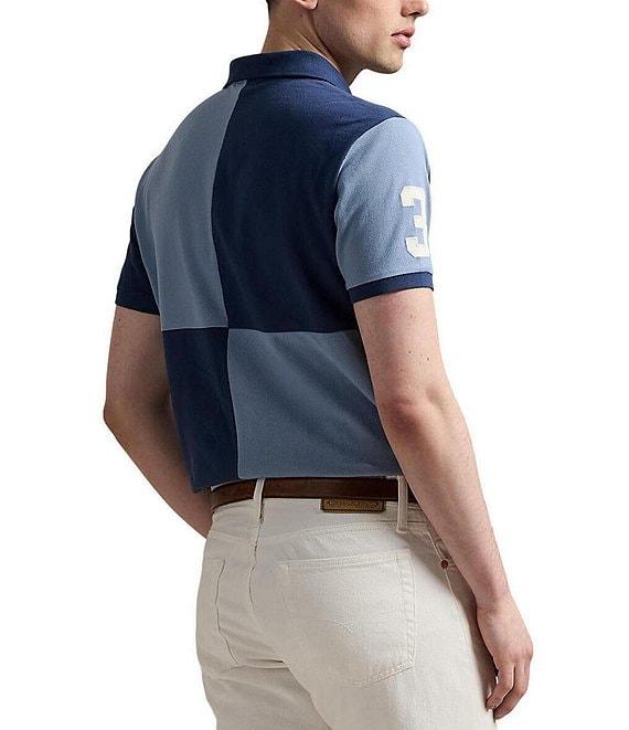 Polo Ralph Lauren Classic Fit Color Block Big Pony Mesh Short Sleeve Polo Shirt Product Image