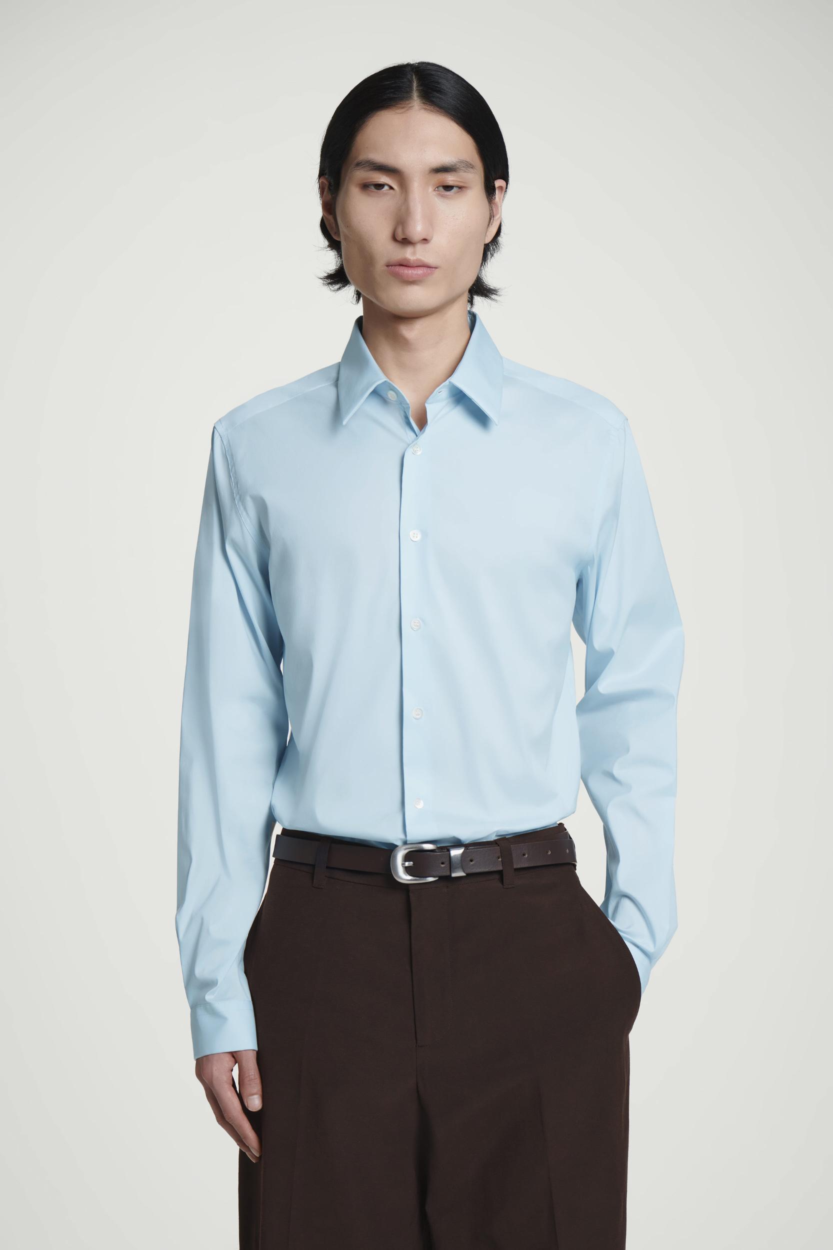 SLIM TAILORED POPLIN SHIRT Product Image