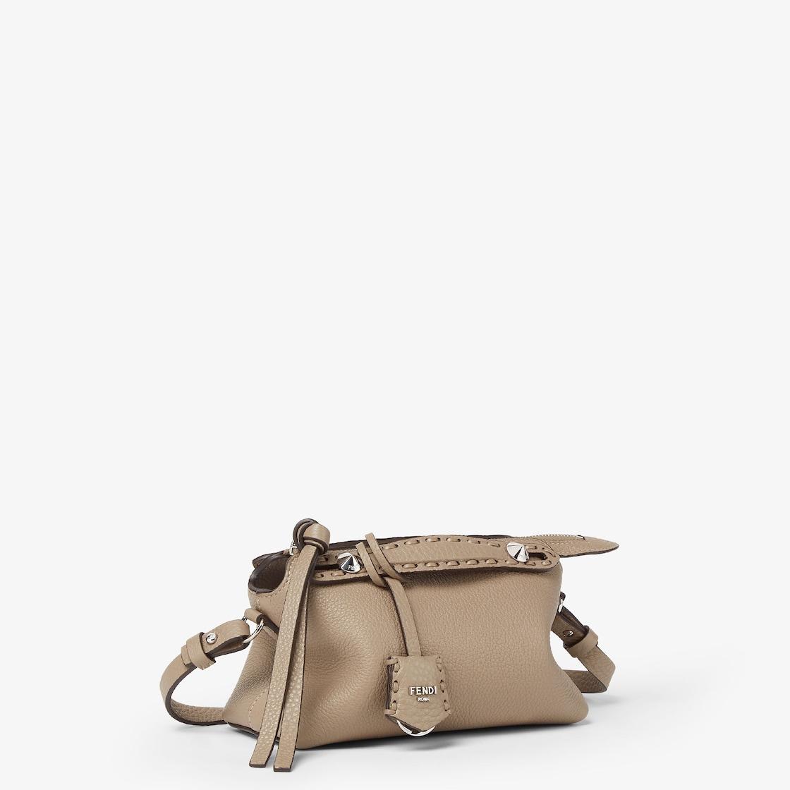 By The Way Selleria MiniDove gray Selleria mini-bag with 156 hand-sewn topstitches Product Image