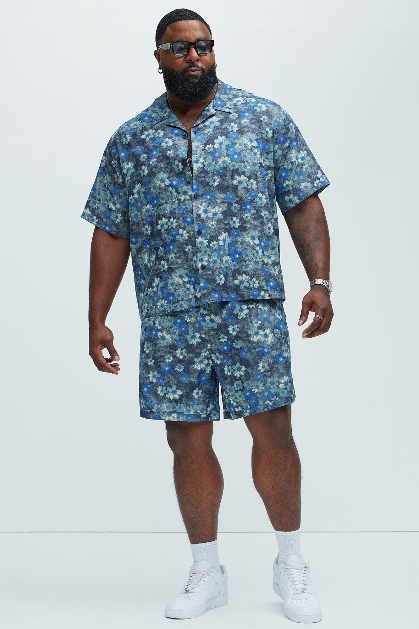 Paolo Floral Shirt - Blue Product Image