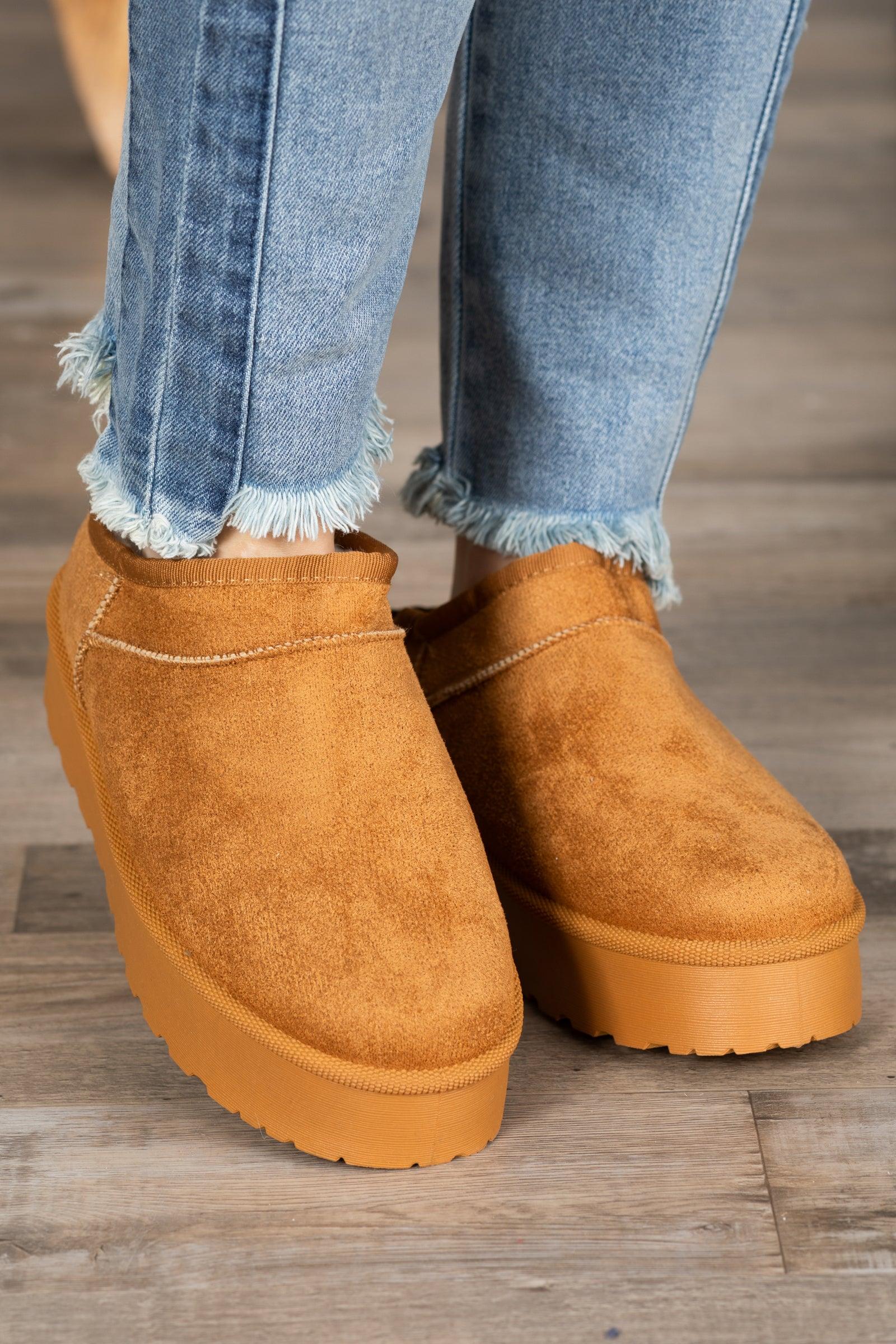 Mini Ankle Platform Fur Slip Ons Product Image