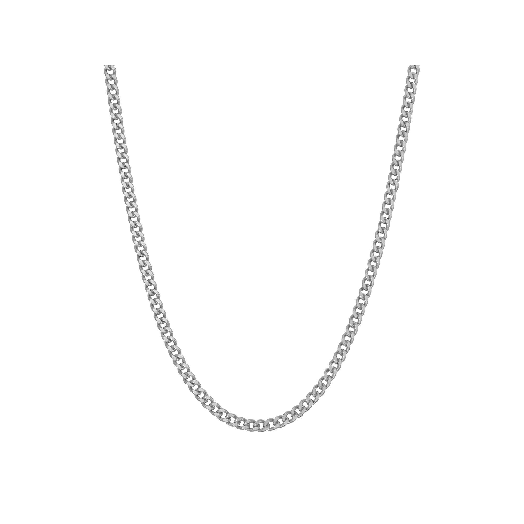 Jordan Blue Sterling Silver Curb Chain Necklace, Women's, Size: 18", Grey Product Image