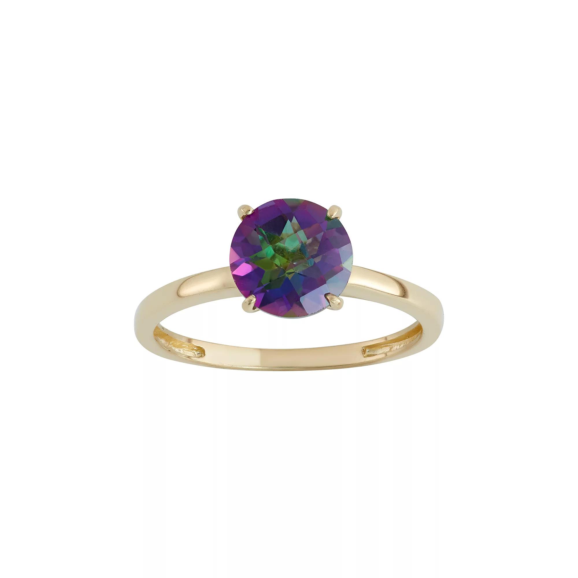 Designs by Gioelli Mystic Topaz 10k Gold Ring, Womens Green Product Image