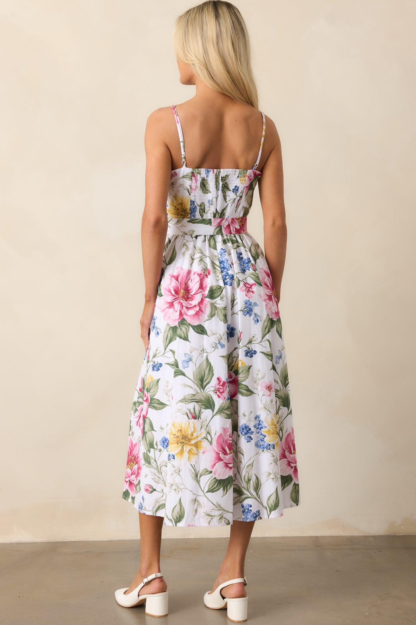 Colette Dream Garden Floral Cotton Belted Midi Dress Product Image