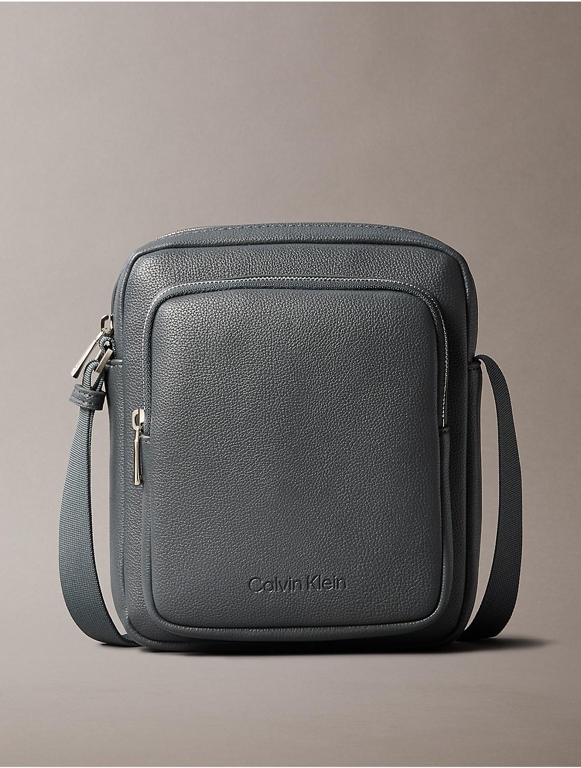 Calvin Klein Mens Micro Pebble Reporter Bag - Grey Product Image