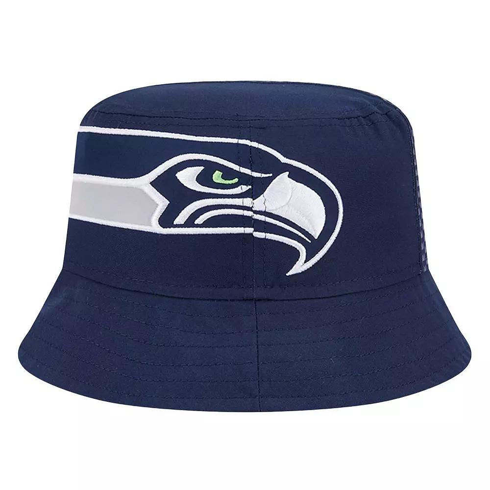 Men's New Era College Navy Seattle Seahawks Helmet Bucket Hat, Size: Large/XL, Team Product Image