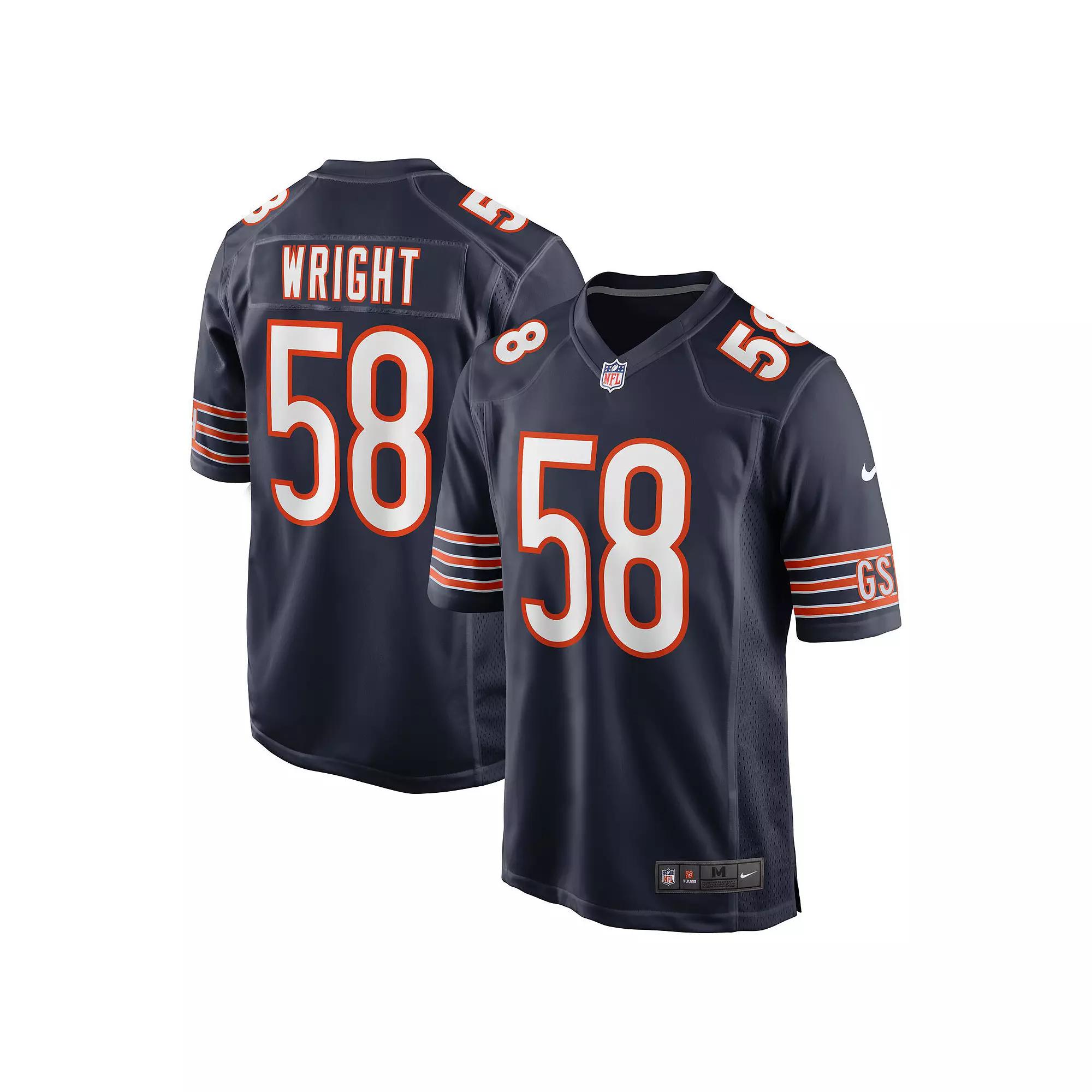 Darnell Wright Chicago Bears Nike Mens NFL Game Football Jersey | 67NMCBGH7QF-BZ0 Product Image