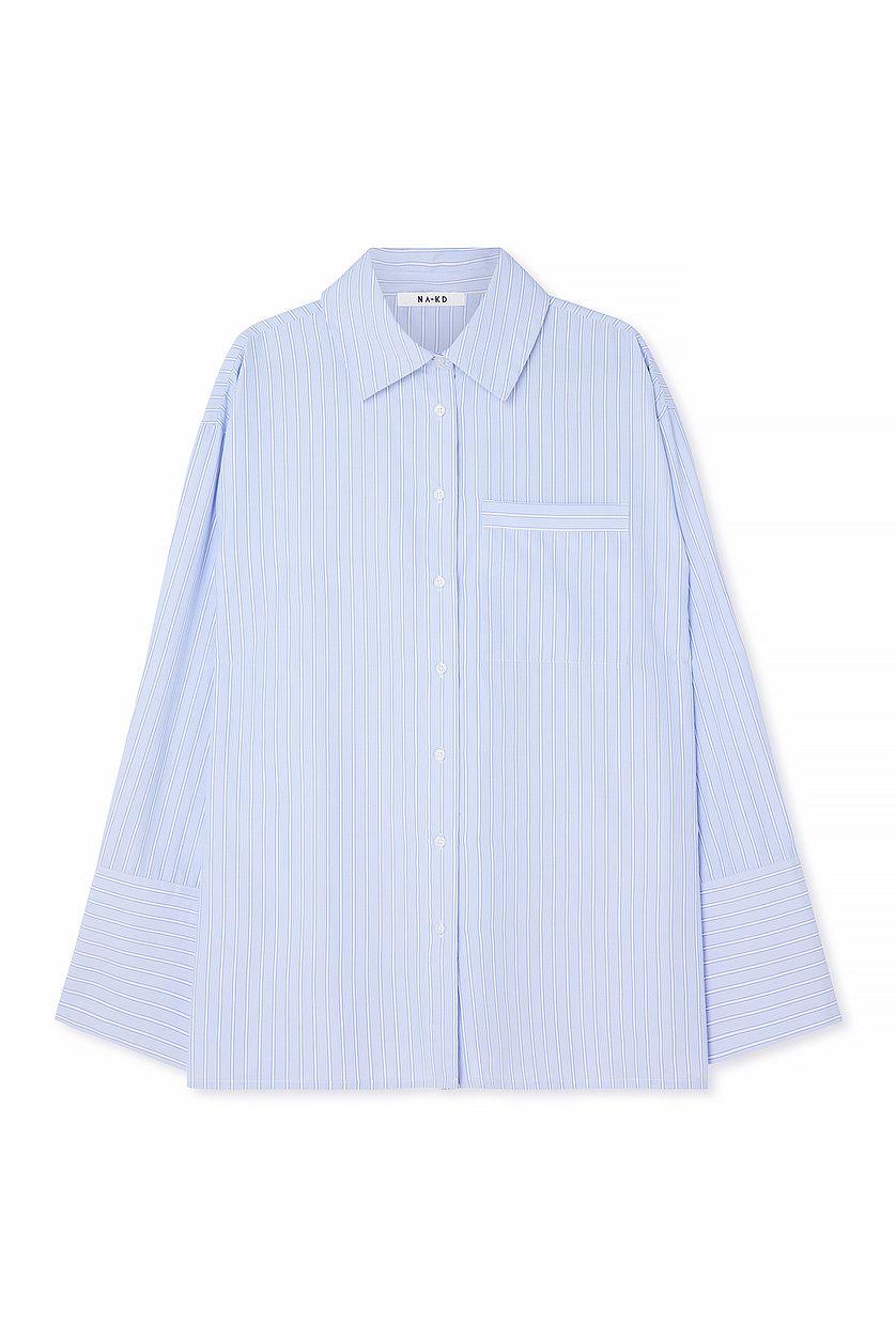 Oversized Striped Shirt Product Image