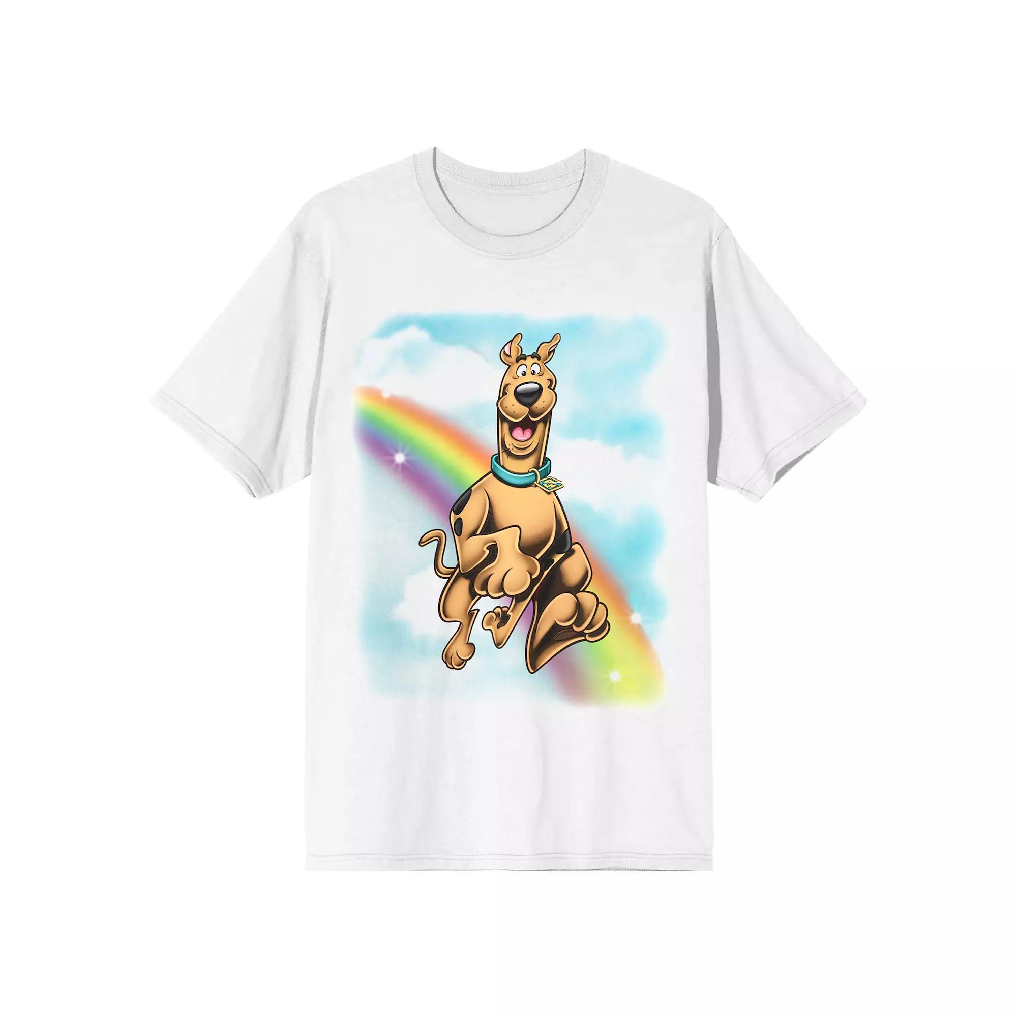 Men's Scooby Doo Rainbow Tee, Size: Small, White Product Image