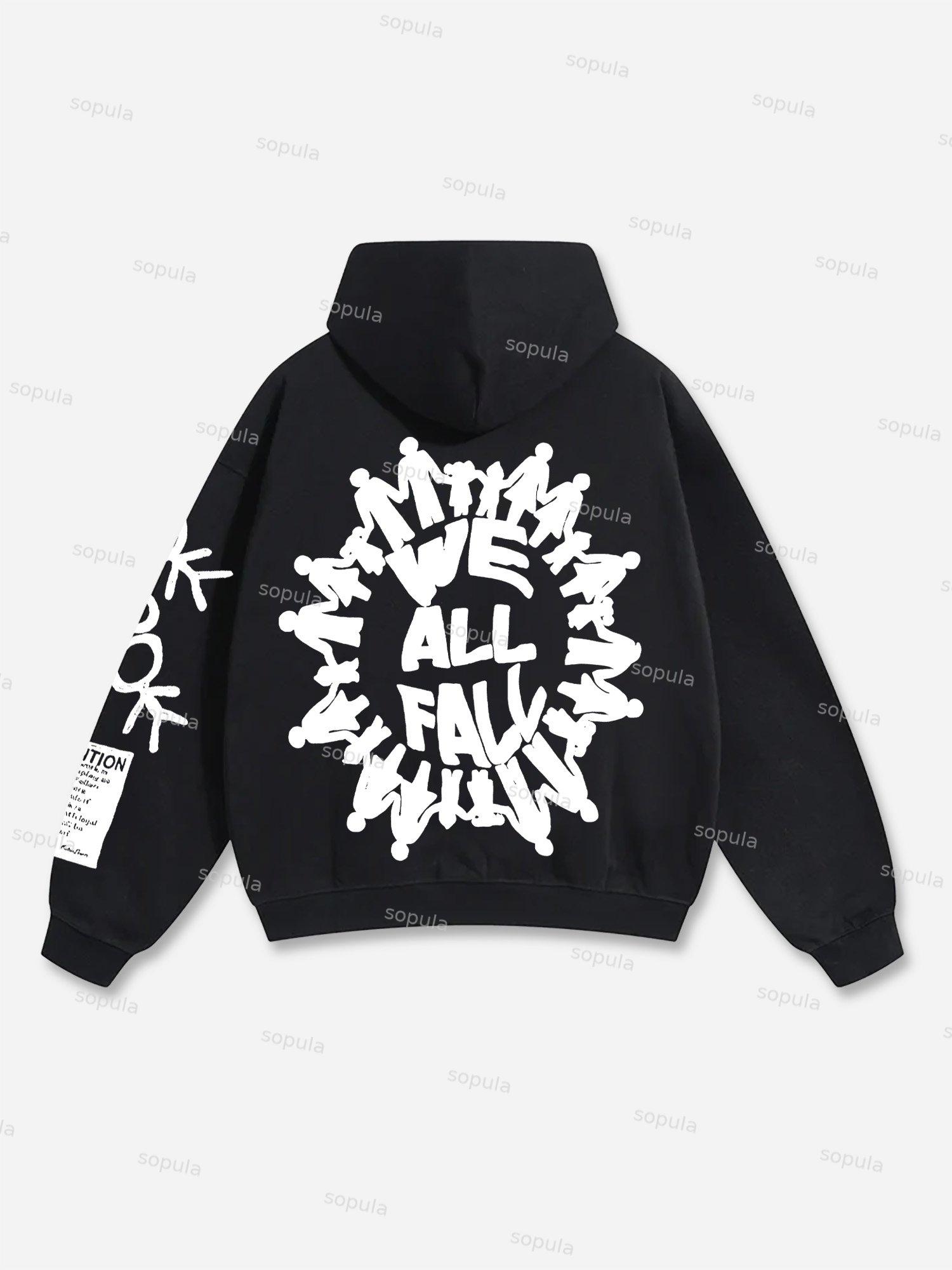 Sopula Vintage Fallen Desire Graphics Pocket Hoodie Product Image