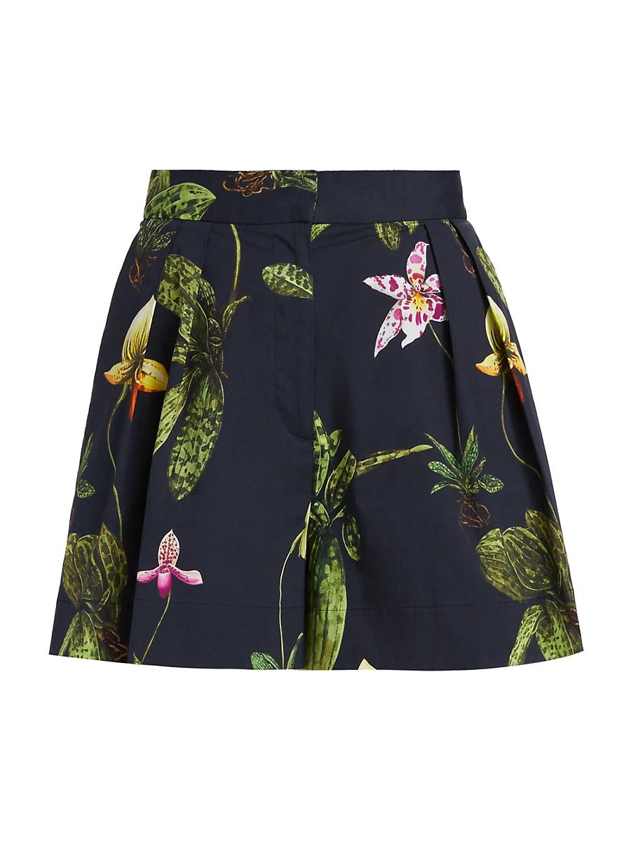 Womens Orchid Poplin Wide-Leg Shorts Product Image