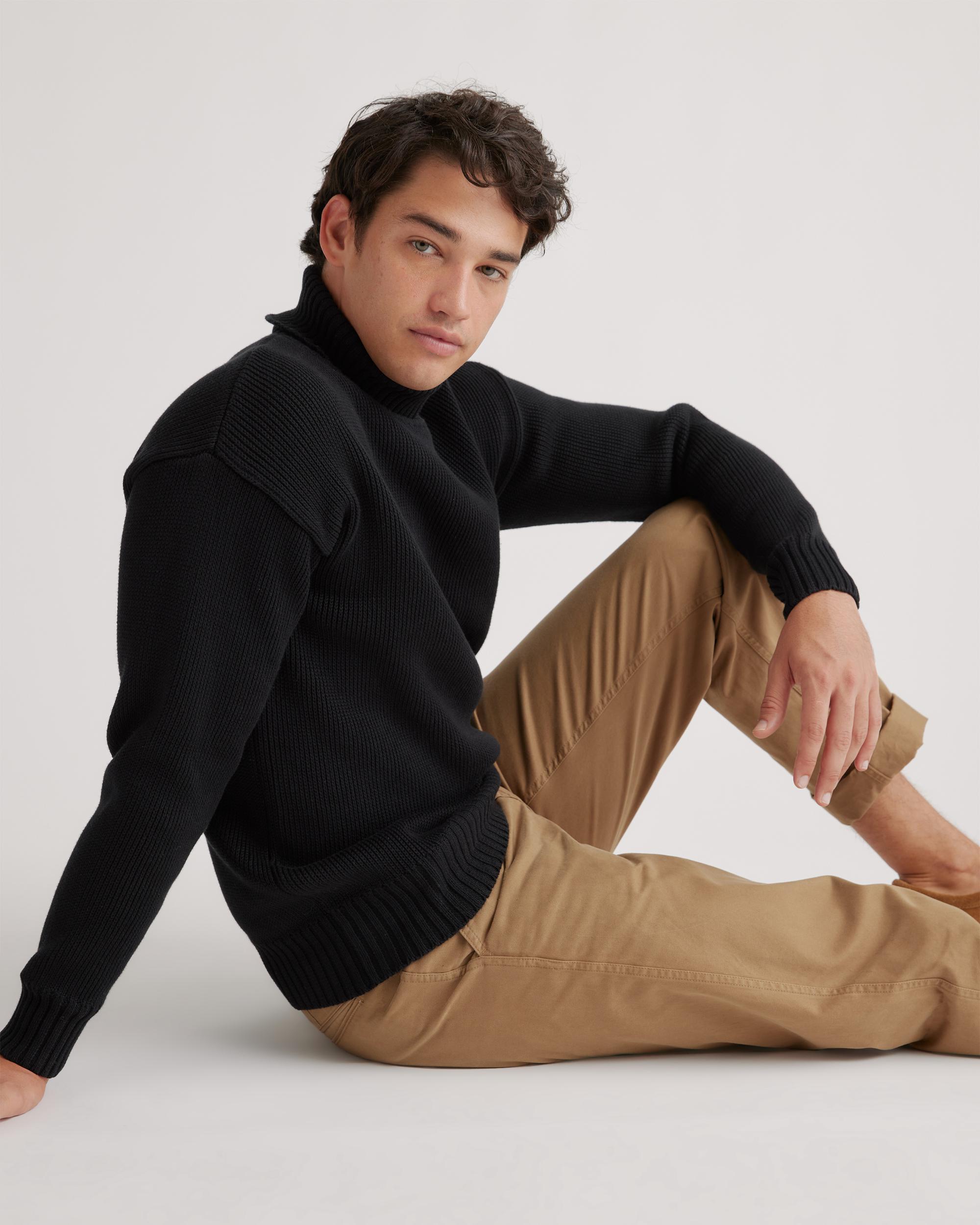 Quince | Men's Turtleneck Sweater Size XL, Organic Cotton Product Image