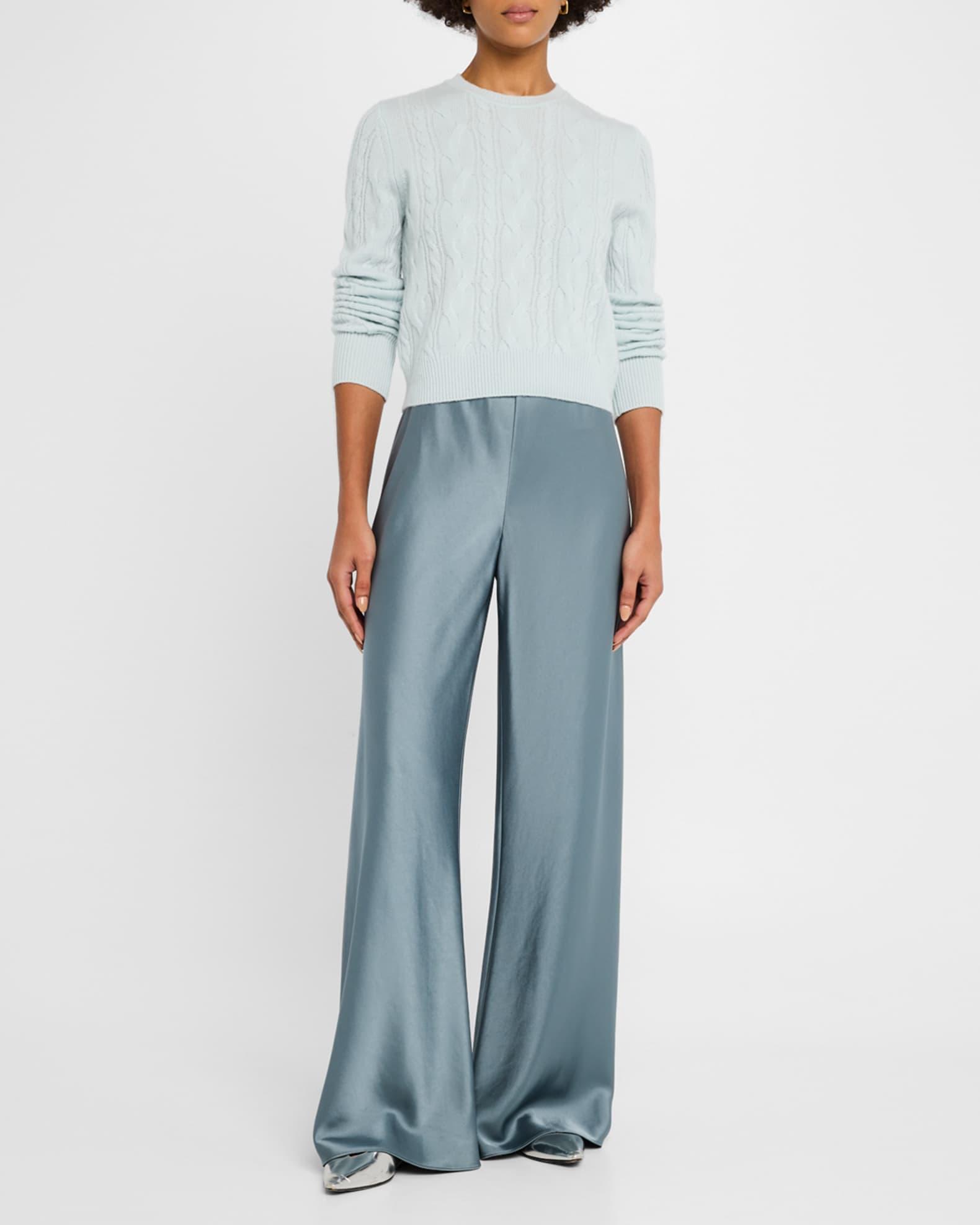 Cashmere Shrunken Cable-Knit Sweater Product Image