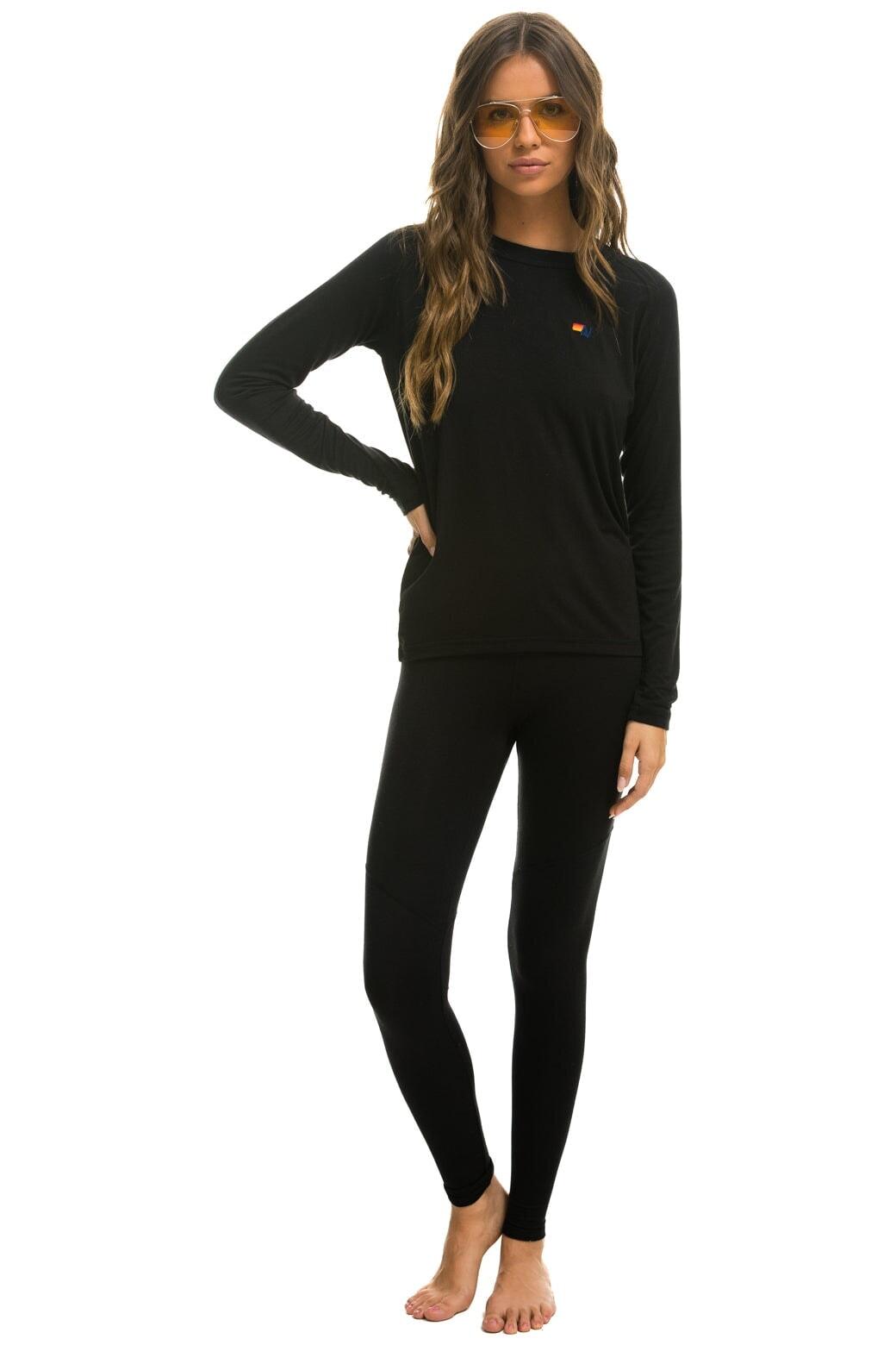 MICRO MODAL BASE LAYER BOTTOM - BLACK Female Product Image