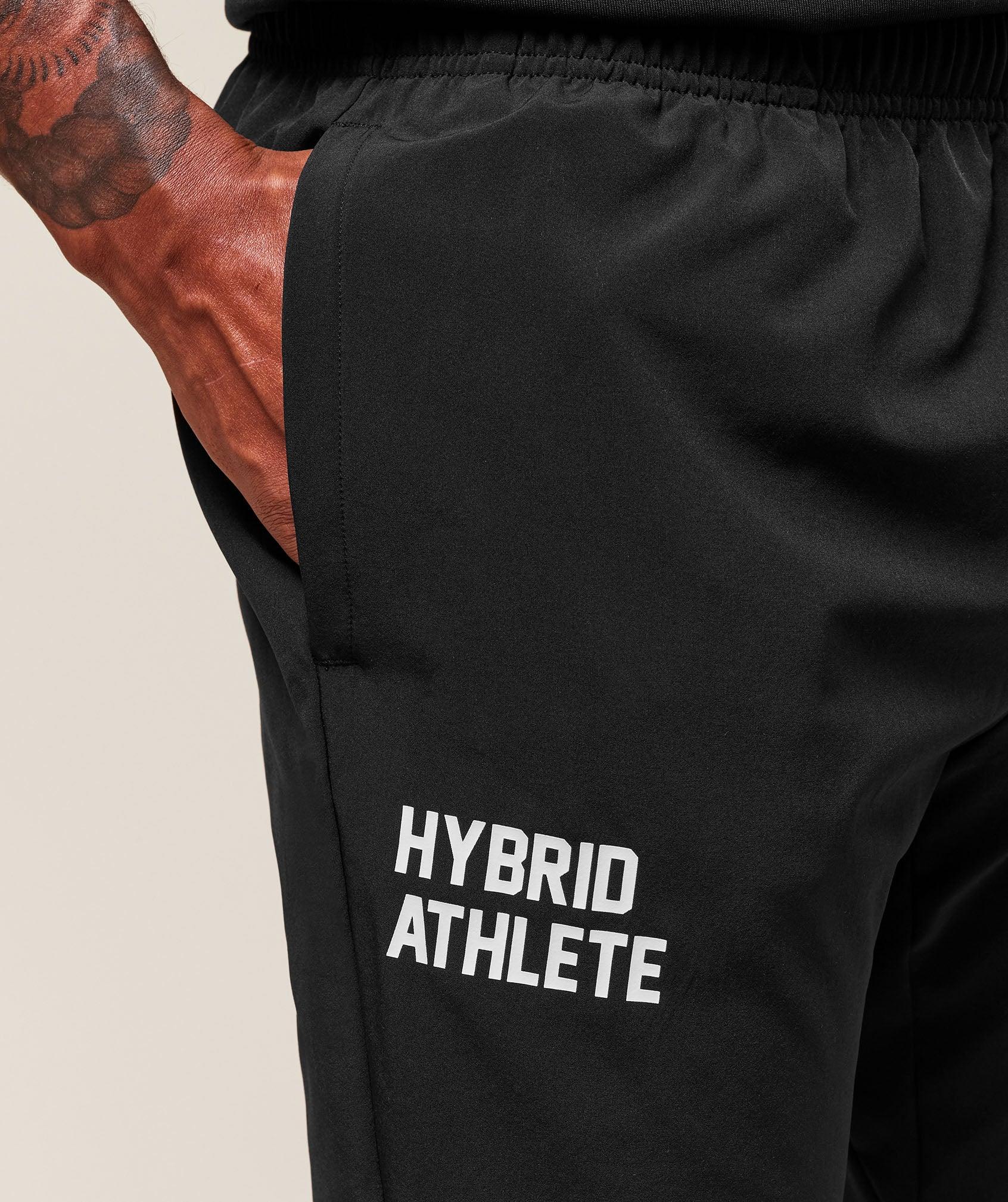 Gymshark Hybrid Athlete Woven Joggers - Black Male Product Image