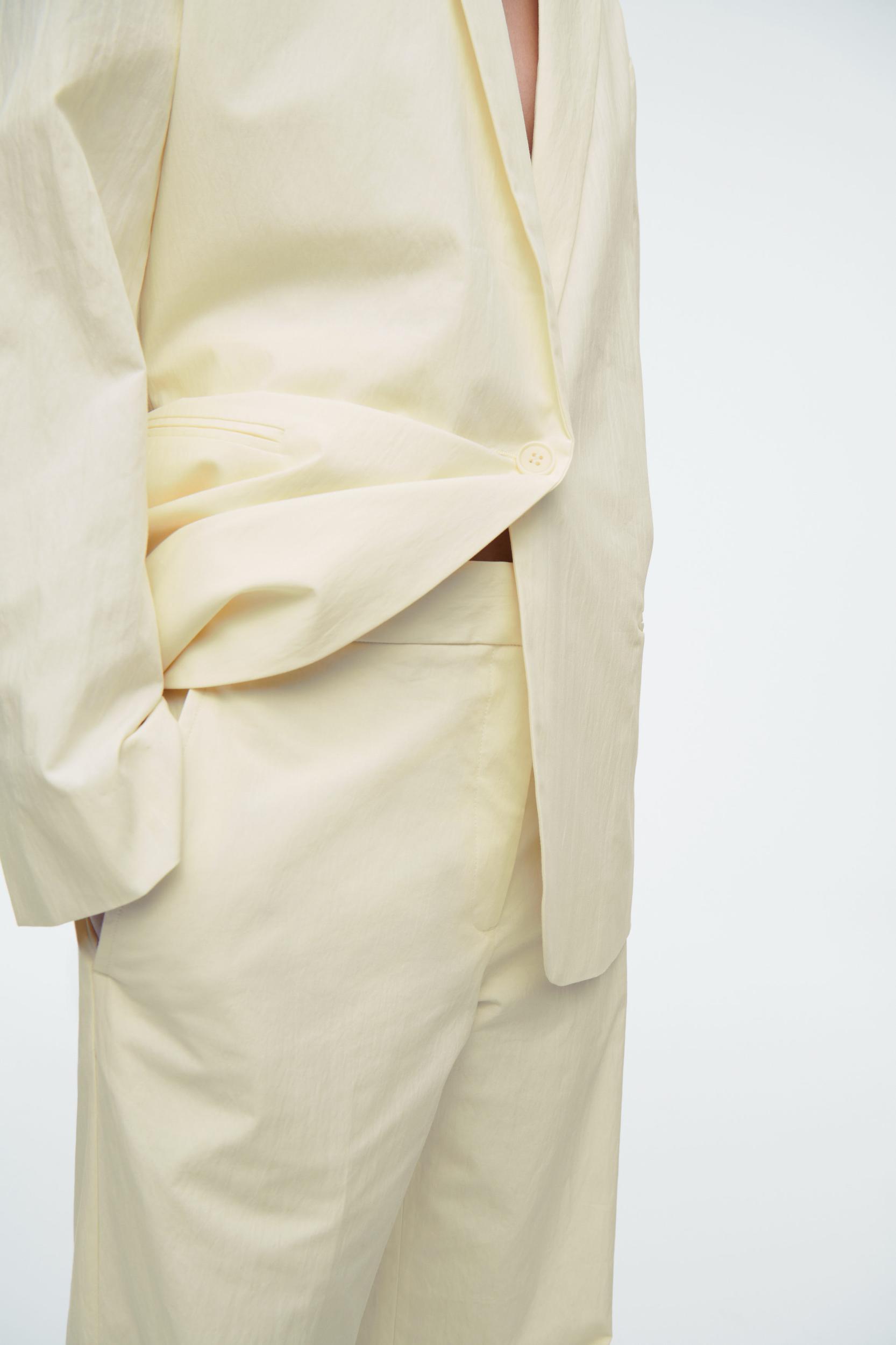 TAILORED COTTON STRAIGHTLEG TROUSERS Product Image