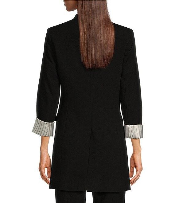 DKNY by Donna Karan Roll Sleeve Collarless Open Topper Product Image