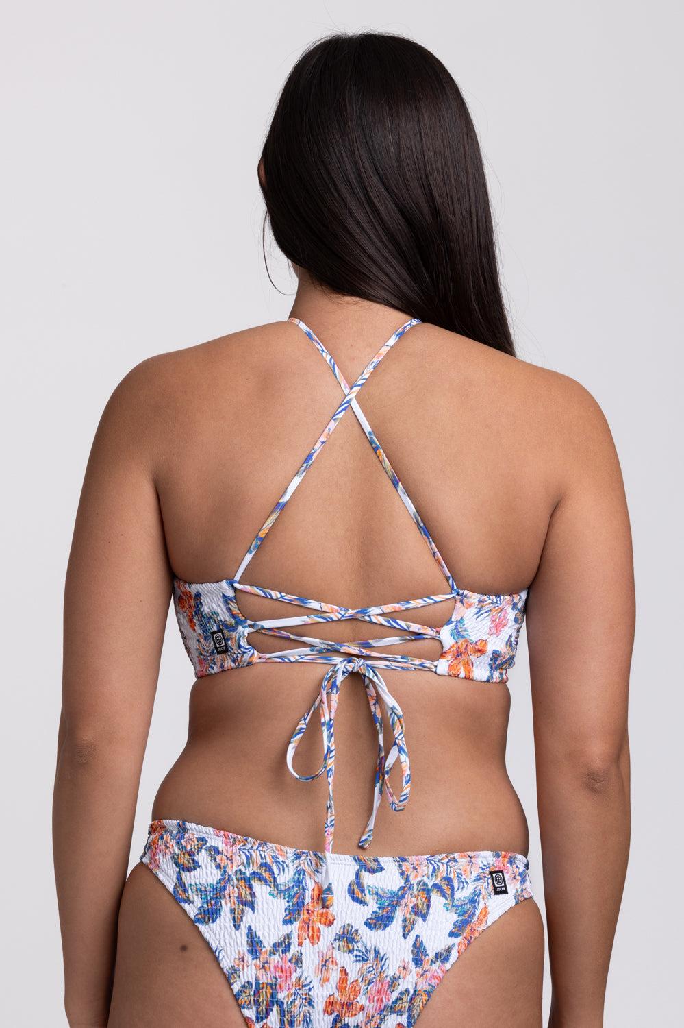 Luna Smocked Bikini Top - Flora Tiki Female Product Image