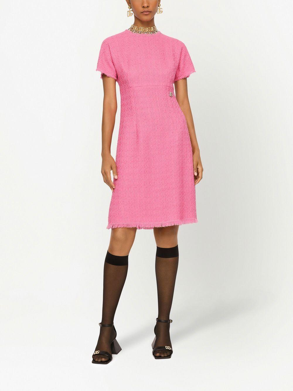 short-sleeve tweed minidress Product Image
